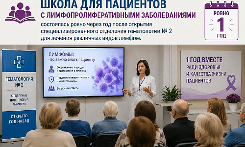 Первая Школа для пациентов отделения гематологии №2 прошла в первую годовщину со дня его открытия